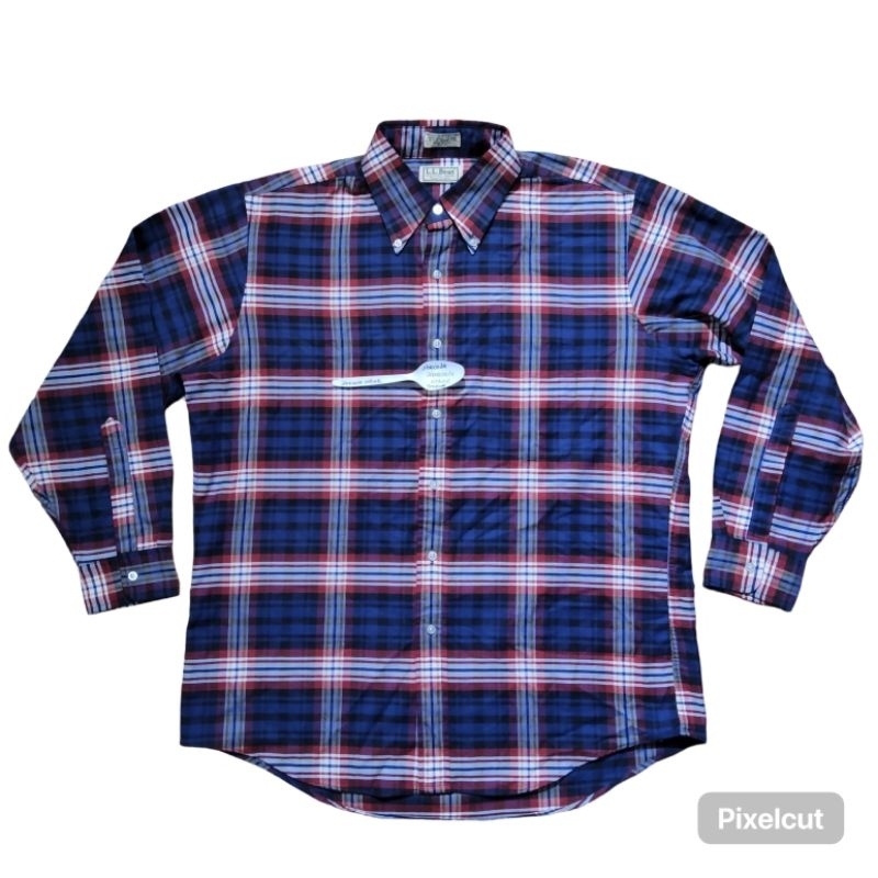 LL BEAN vintage flannel shirt MADE IN USA size XL