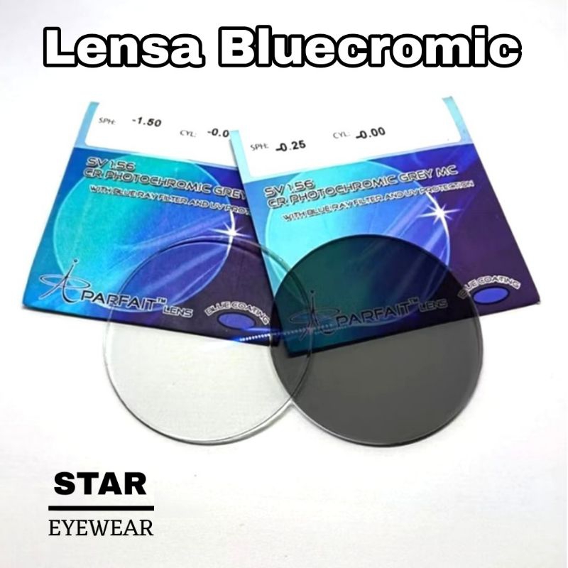 Tambahan Biaya Lensa Bluecromic Minus Tinggi / Cylinder Tinggi - Lensa Kacamata - Lensa Photocromic 
