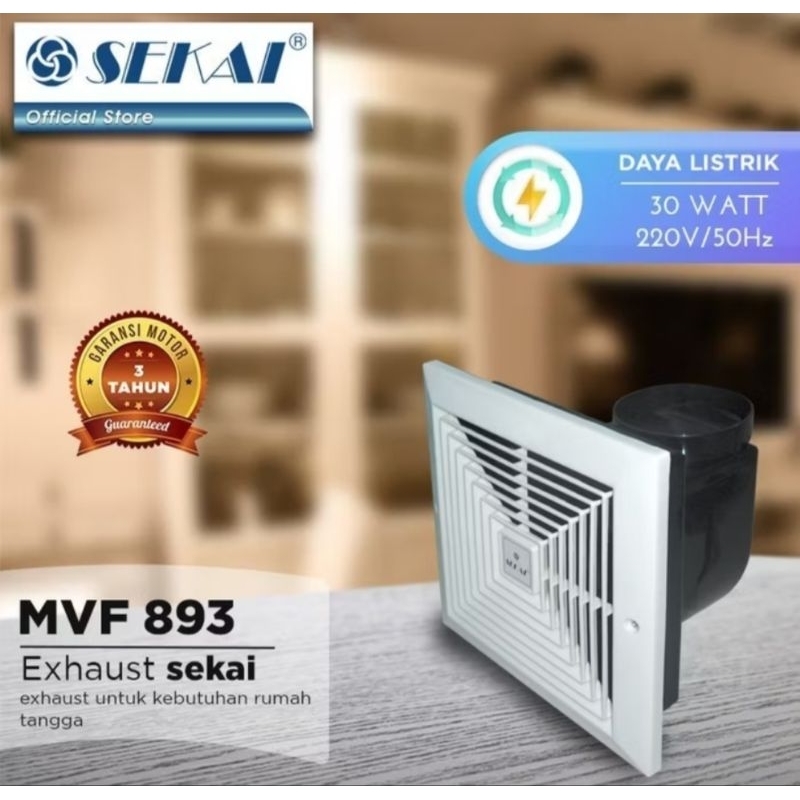 Sekai Kipas Angin Dak Exhaust Tipe Langit-Langit MVF 893 MVF893 BATAM