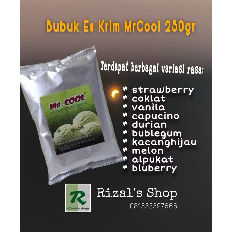 

Bubuk Es Krim “MR. COOL” 250 gram DUS (isi 16)