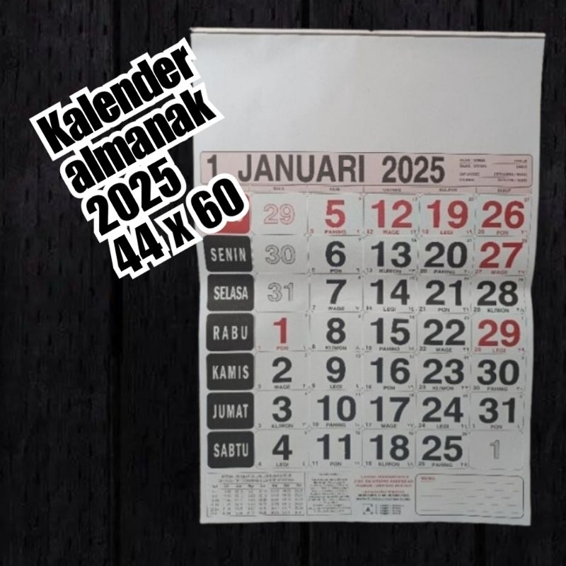 

KALENDER 2021 UKURAN JUMBO 45 x 60 cm 12 lembar