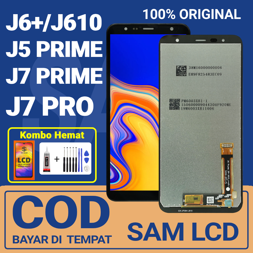 【ORIGINAL】LCD Samsung J6+ / J5 Prime / J7 Prime / J7 Pro Layar hp Touchscreen Original 100% Fullset