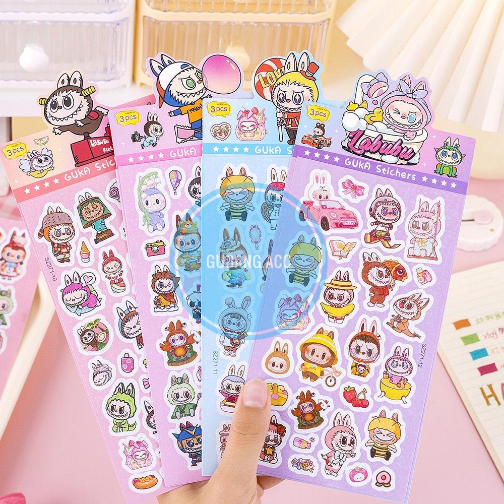 

STICKER HOLOGRAM MOTIF LABUBU BLINK / STICKER LUCU LABUBU