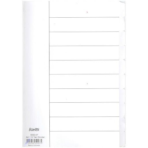 

BANTEX Index Divider A4 10 Pages #6050-07 Putih