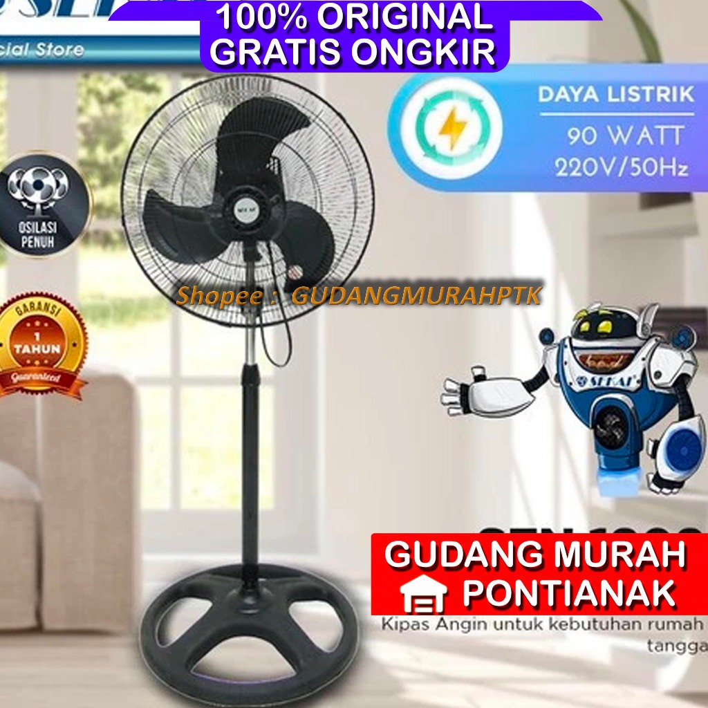 Kipas Angin Berdiri Besi Sekai Kipas Angin Tumpu Stand Fan 18 Inch SFN 1808 18" besi TORNADO SEKAI