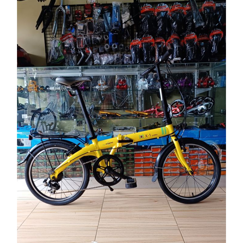 Sepeda Lipat Folding Dahon By Ecosmo X-1 Samba Brazil 20" Inch 1x7 Speed Alloy Groupset Shimano Vbra