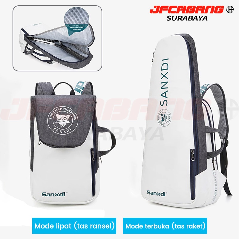 jfcabangsurabaya Tas Raket Badminton Ransel Raket Multifungsi Foldable Tas Ransel /Tas Tenis /Tas ol