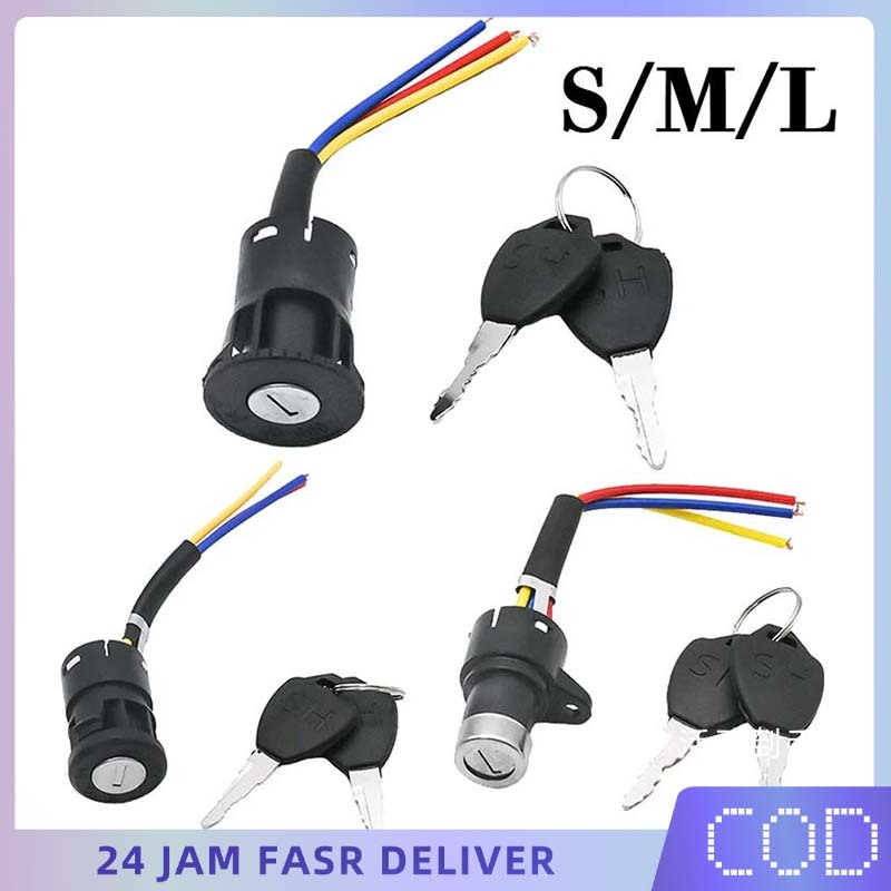 Kunci Kontak Motor Listrik Kunci Kontak Sepeda Listrik Goda Ignition Key Electric Bike 3 Kabel