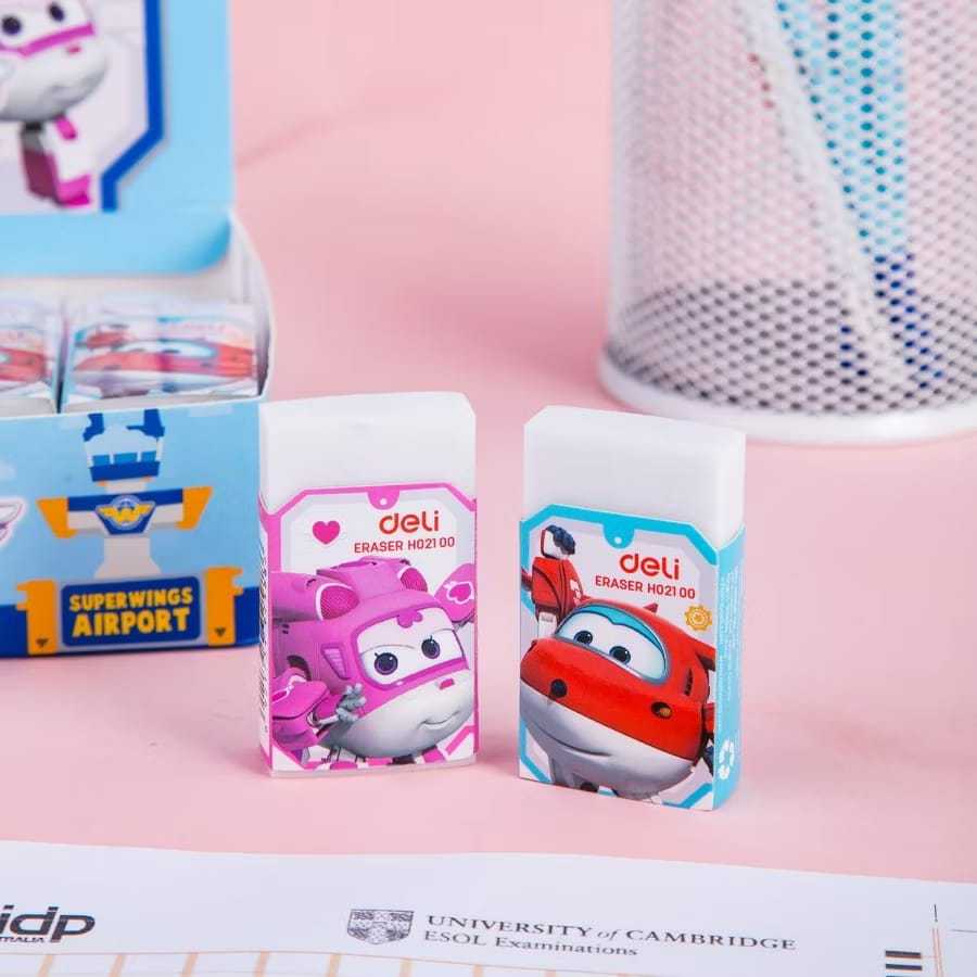 

DELI - EH02000 Penghapus Kecil Karakter Super Wings / Penghapus Bersih dan bebas debu (putih) 45 × 25 × 12mm