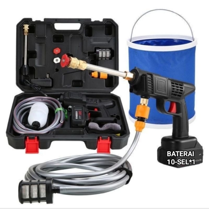 Mesin Cuci Motor Mobil Baterai Cordless Mini Portable Washer