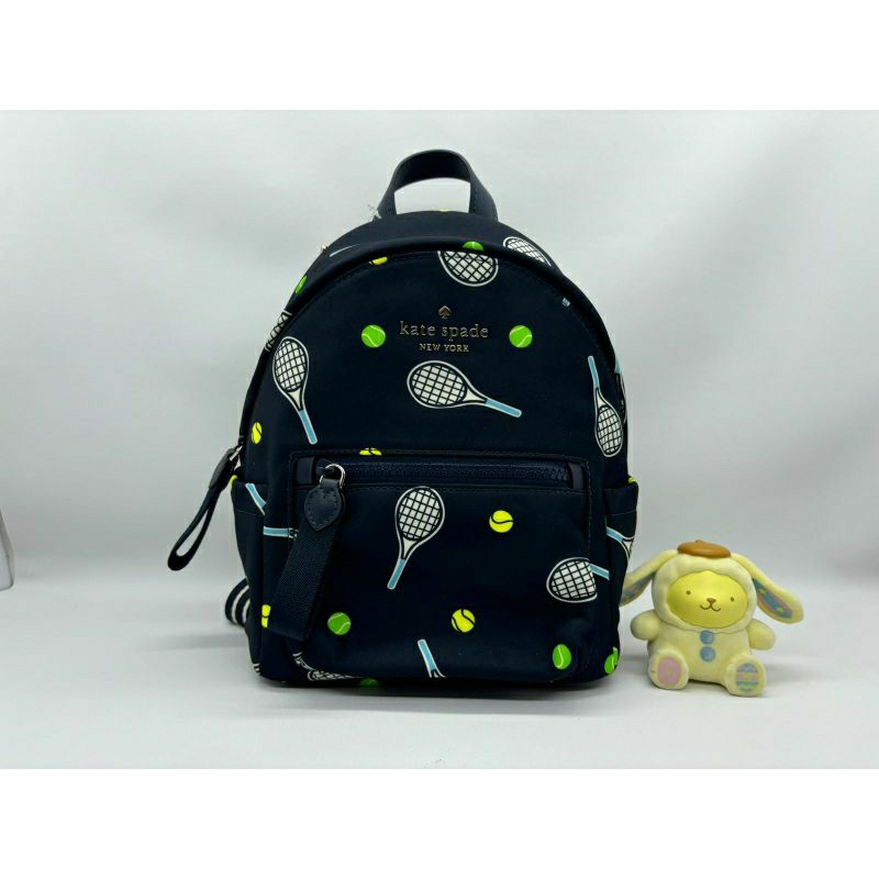Kate Spade Chelsea Navy Nylon Mini Backpack Tennis Racquet & Ball