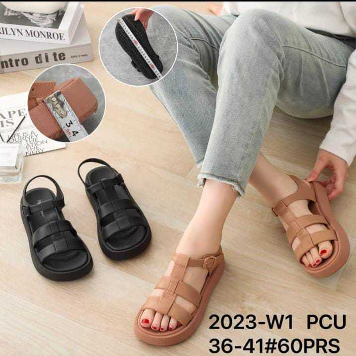 sepatu sandal wanita karet model tiga tali balance sandal wanita viral terbaru