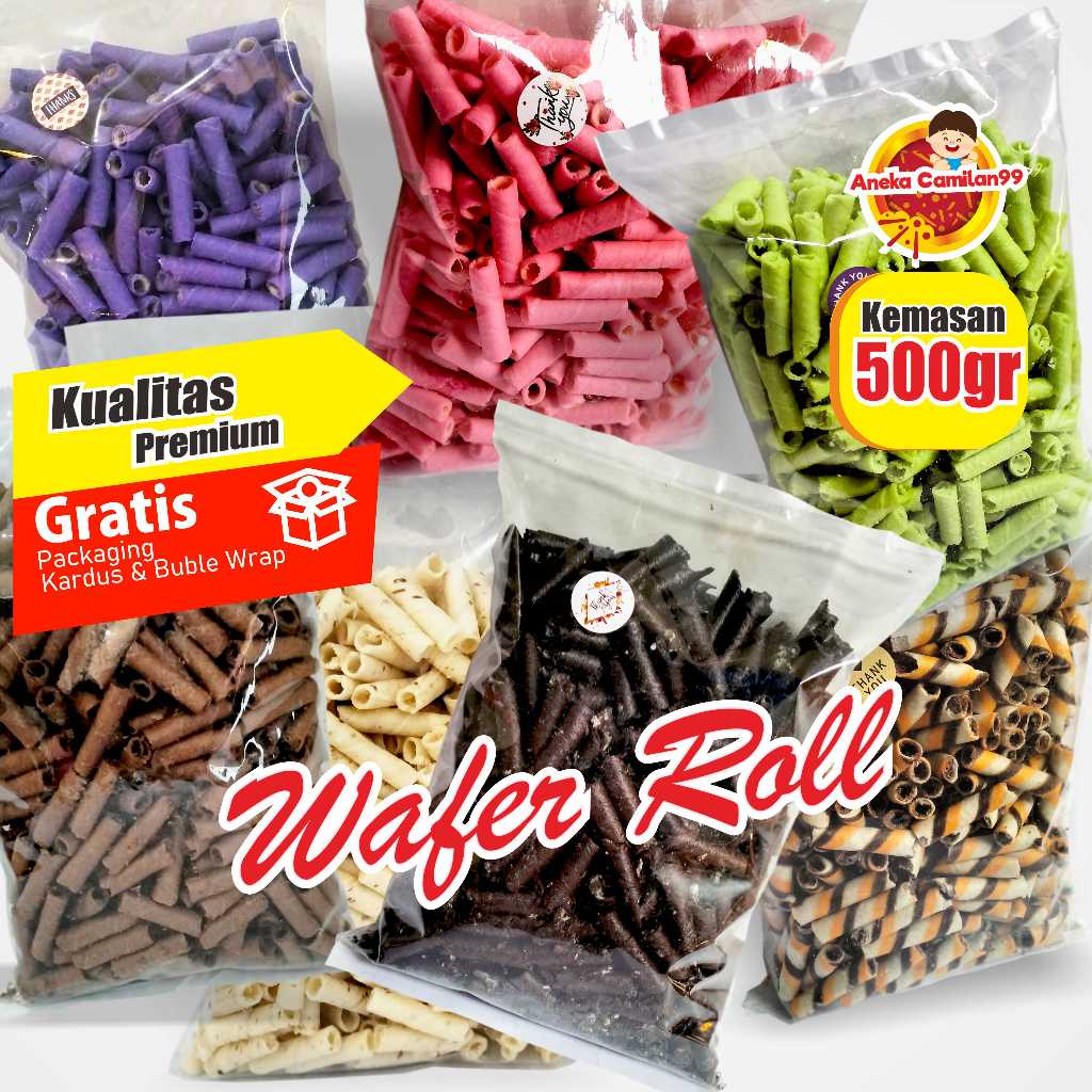 

Astor wafer roll kiloan 500gr