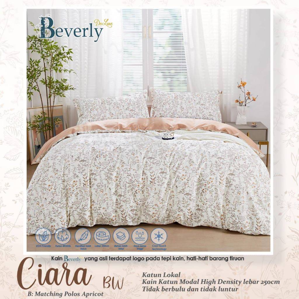 Sprei Katun BEVERLY CIARA | Sprei Home Industry dari Katun CVC Premium | Sprei Uk.90,100,120,160,180