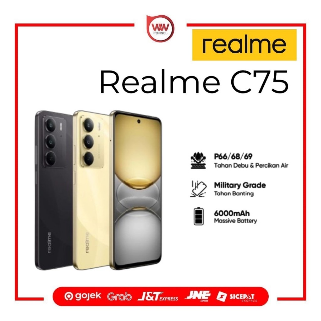 Hp Realme C75 Ram 8GB Internal 128GB Garansi Resmi