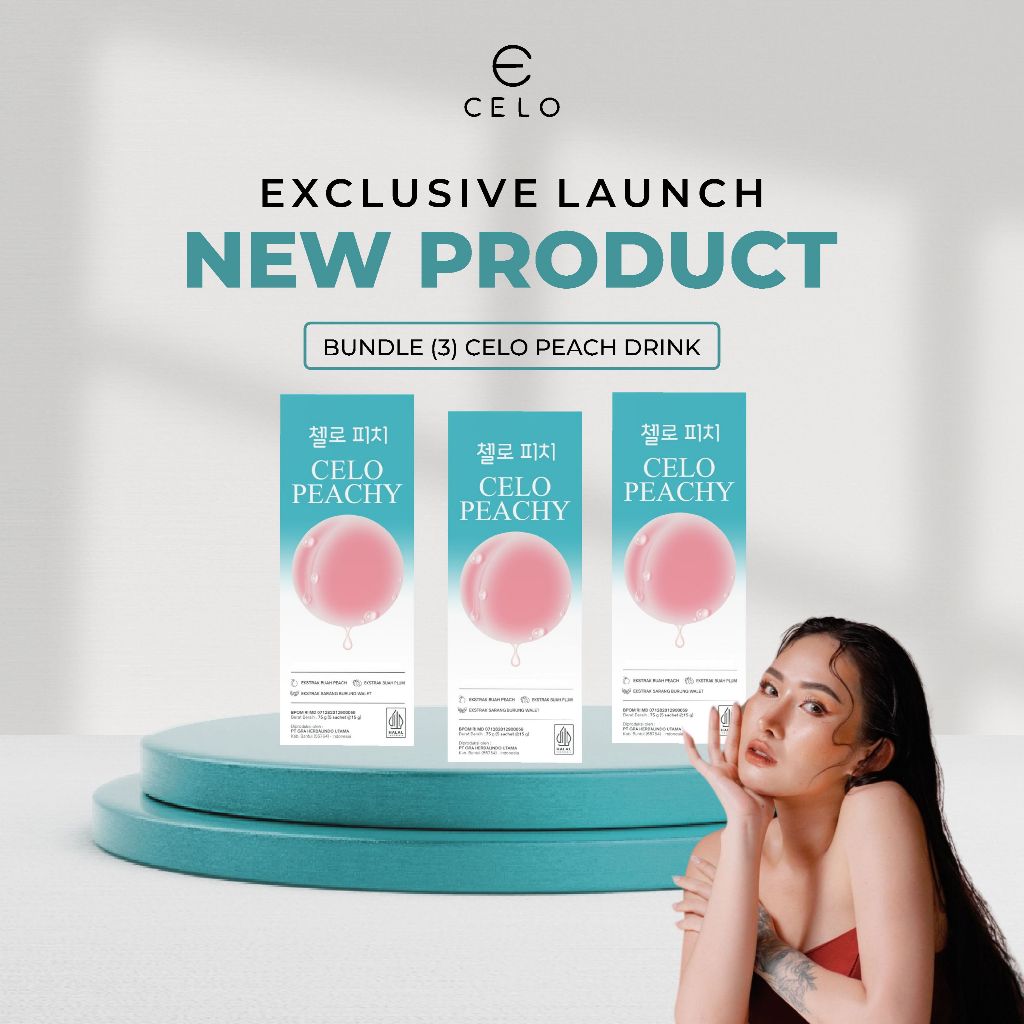 

[EXCLUSIVE LAUNCH] CELO PEACH DRINK - 3 BOX BPOM DAN HALAL