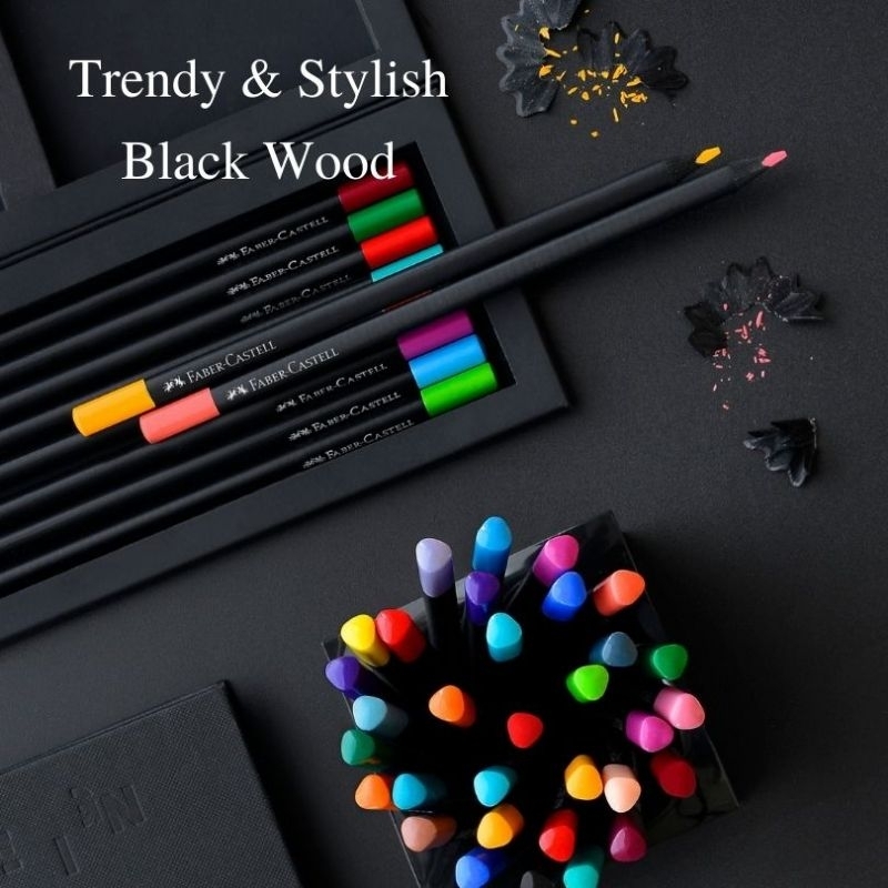 

Faber-Castell Colour Pencil Black Edition 12 24 / Pensil Warna Black Edition 12 24