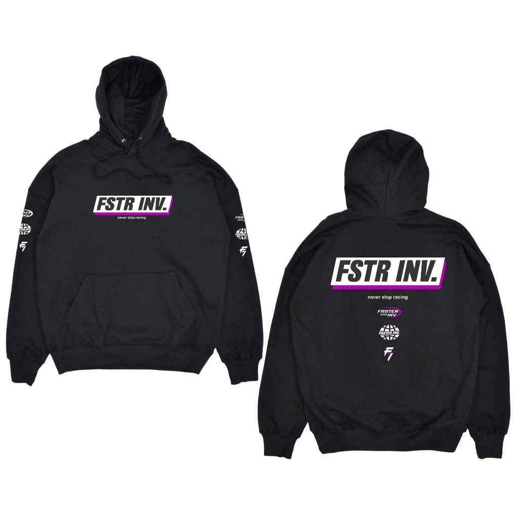 JAKET HOODIE RACING FASTER INVADER TERBARU V2 BIG SIZE JUMBO