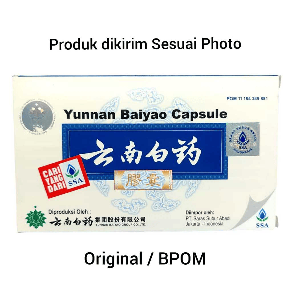 Yunnan Baiyao Capsule HIJAU / Yunan Bai Yao / Yun Nan Bai Yao / Yu Nan Bai Yao