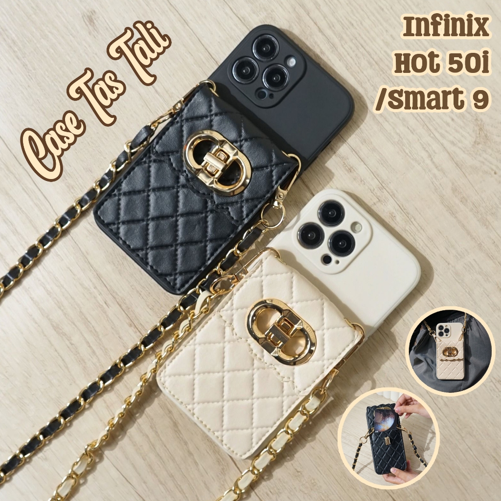 Case Dompet Infinix Smart 9/Hot 50i - Softcase Tas Infinix Hot 50i/Smart 9 - Casing Tas Hp - Silikon