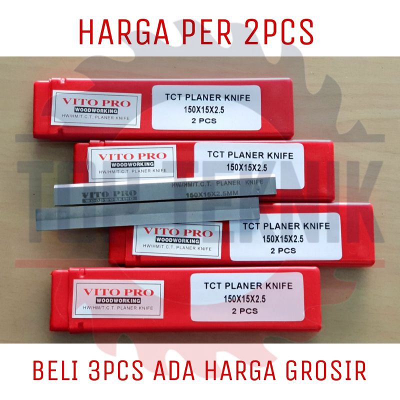Pisau planer TCT VITO PRO 150 X 15 X 2,5mm - Pisau Pasah / serut / ketam kayu