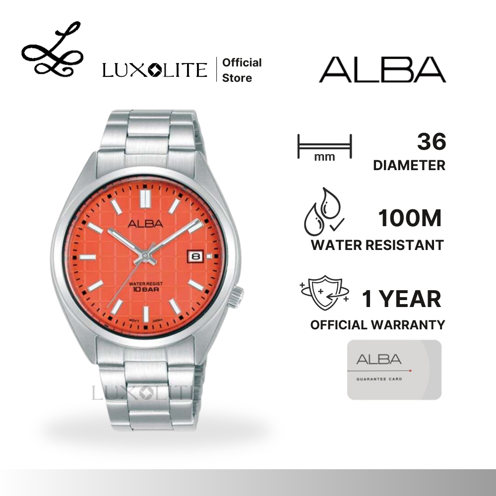 [Luxolite] ALBA Jam Tangan Pria AG8M39/AG8M39X1 Quartz Silver Stainless Steel