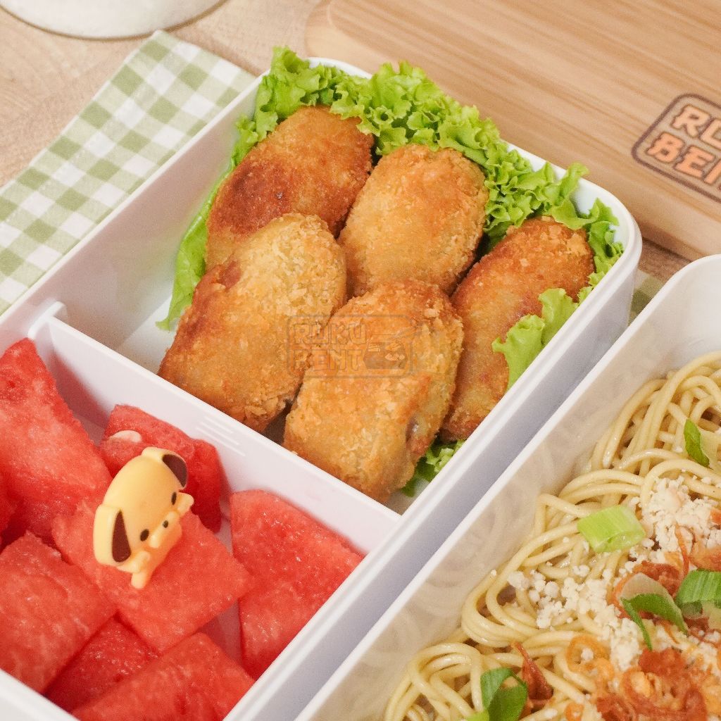 Ay00 Udang Keju Roku Bento Isi 10 Pcs - Nugget Udang Keju Lauk Bekal Praktis Siap Goreng