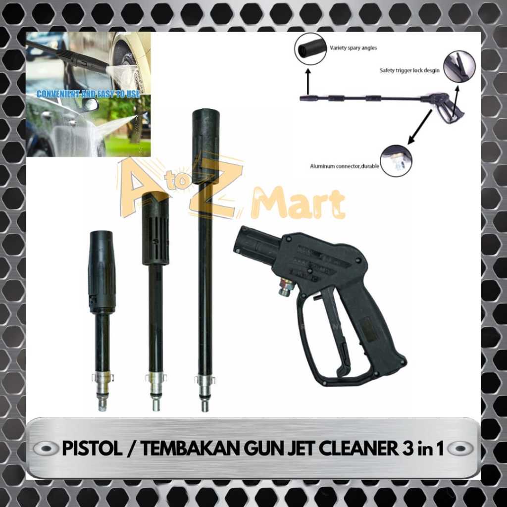 ALAT STIK STICK GAGANG TEMBAKAN PISTOL SEMPROTAN PENYEMPROT PANJANG PATAH SAMBUNG 3 TIGA MESIN TEKAN