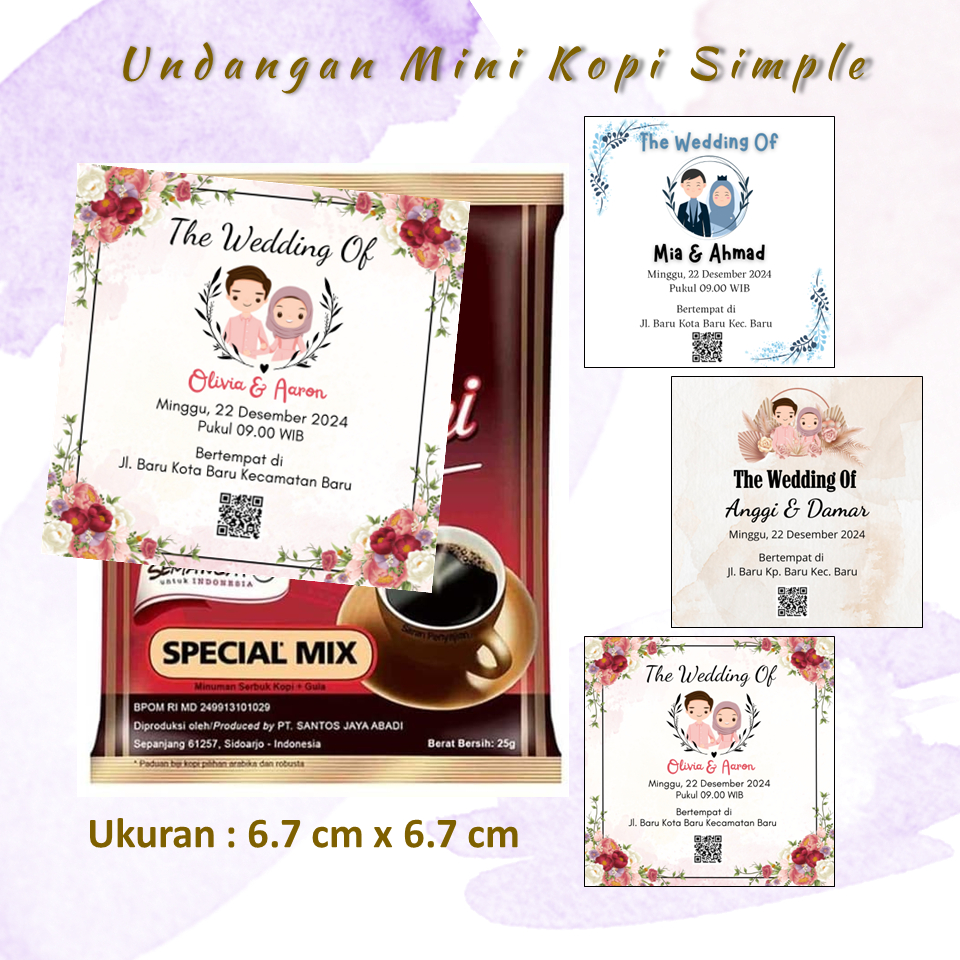 Undangan Mini Nikah Kopi / Sabun