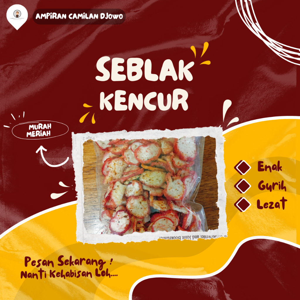 

Kerupuk Seblak Kencur 110gr / KERUPUK SEBLAK KENCUR PEDAS KEMASAN - Ampiran Camilan Djowo