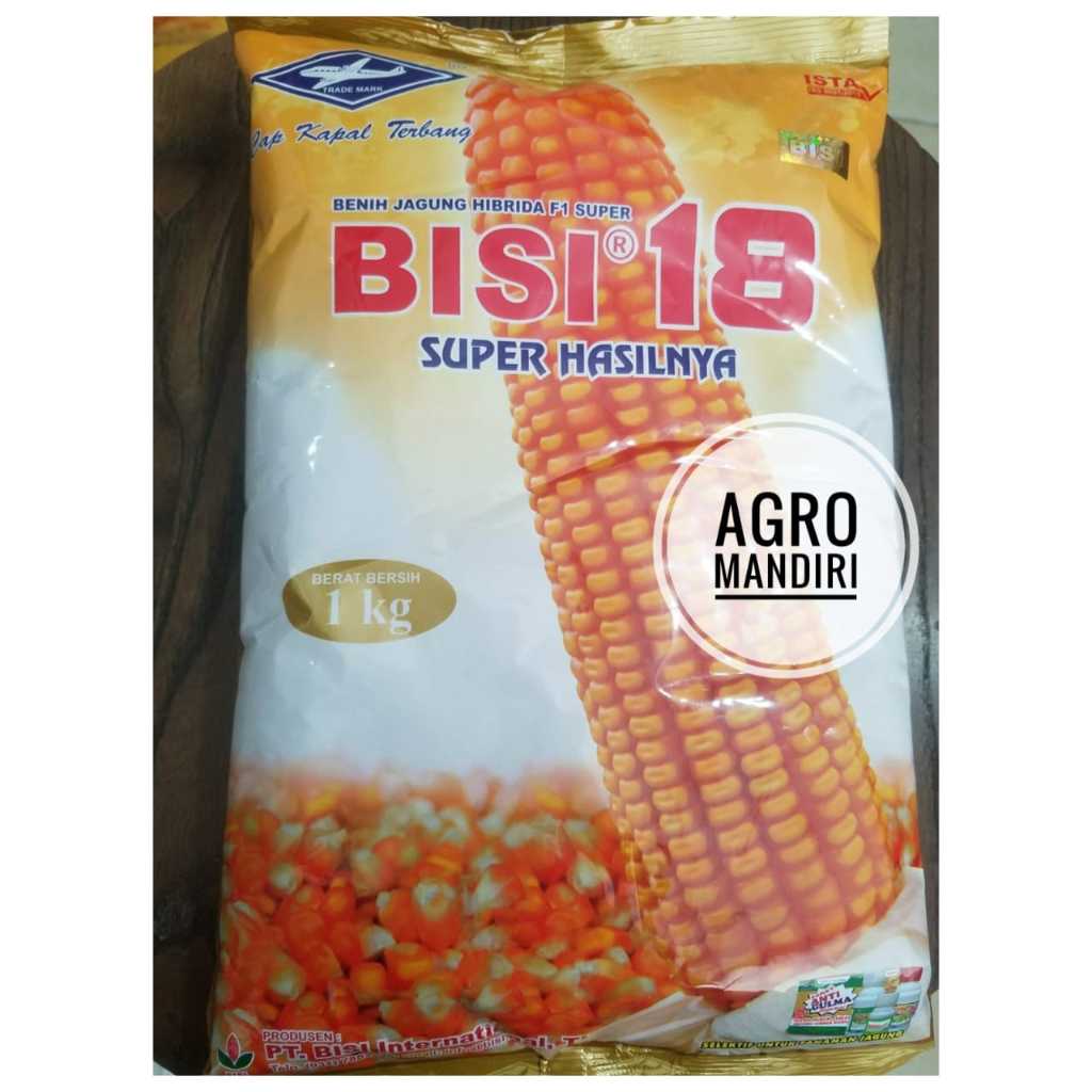 Benih Jagung Bisi 18 isi 1 Kilogram Bibit Jagung Hibrida Super Cap Bisi Kapal Terbang