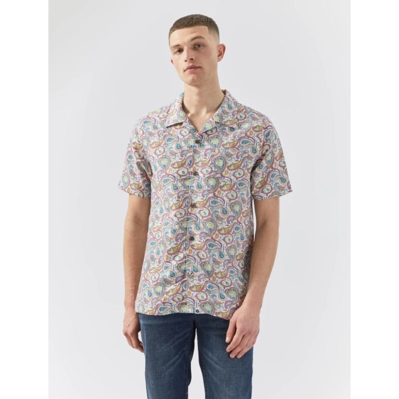 Pretty Green Psychedelic Paisley Shirt Multicolour Original