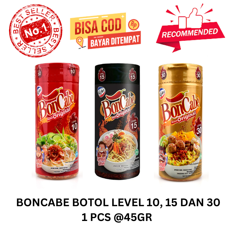 

[PROMO] KOBE BONCABE BOTOL LEVEL 10 15 DAN 30 SAMBAL TABUR BUBUK