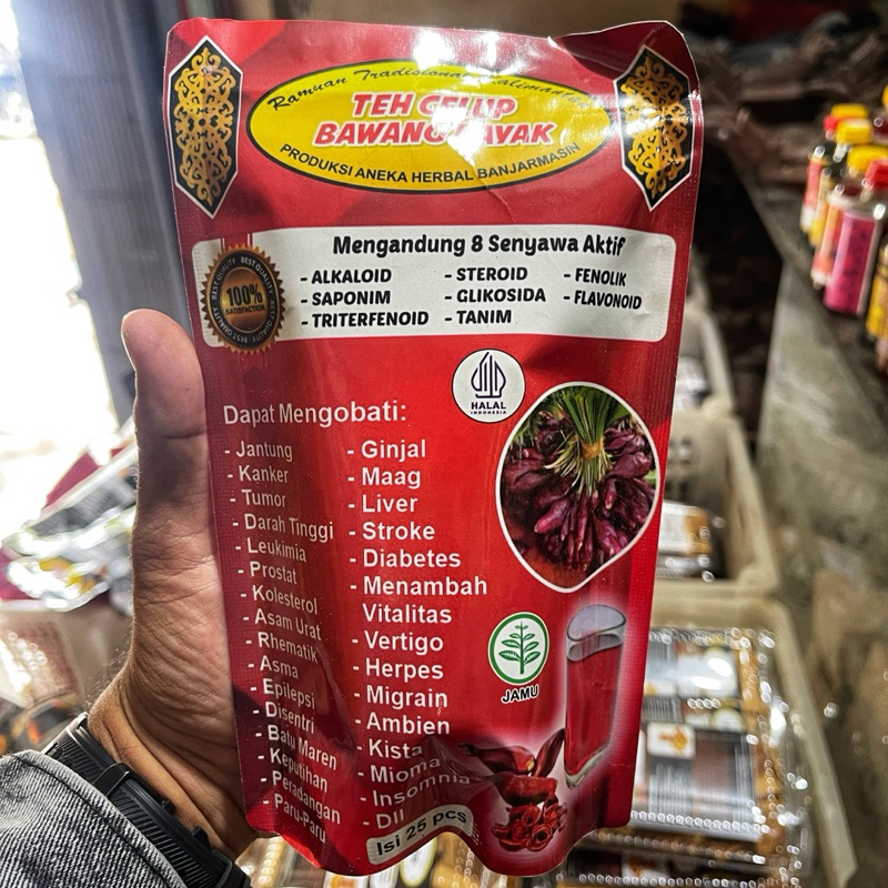 

Teh Bawang Dayak Asli Aneka Herbal isi 25 Kantong