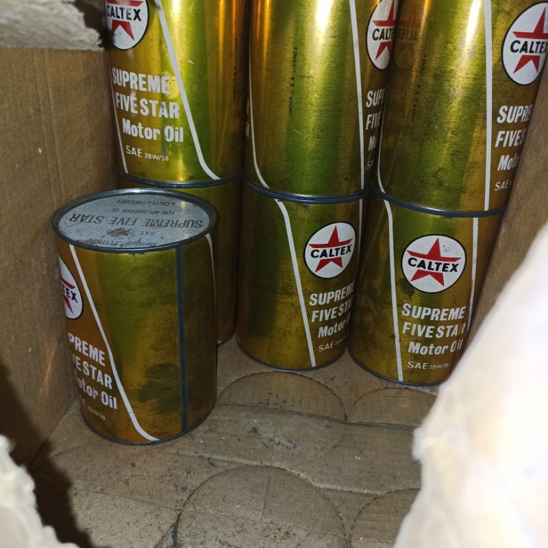 oli kaleng caltex suprame