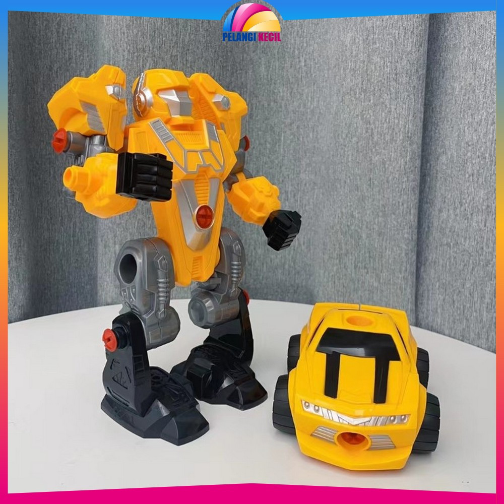 Mainan Bongkar Pasang dengan Obeng Listrik Deformation 2IN1 DIY / Mainan Mobil Mobilan Anak Cowok Ro