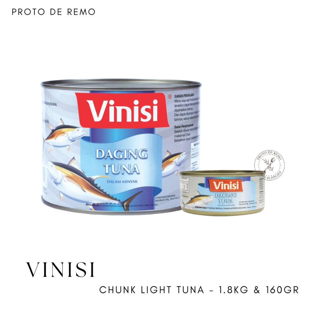 

Vinisi Tuna Chunk Light | Ikan Tuna Kaleng - 160gr & 1.8KG