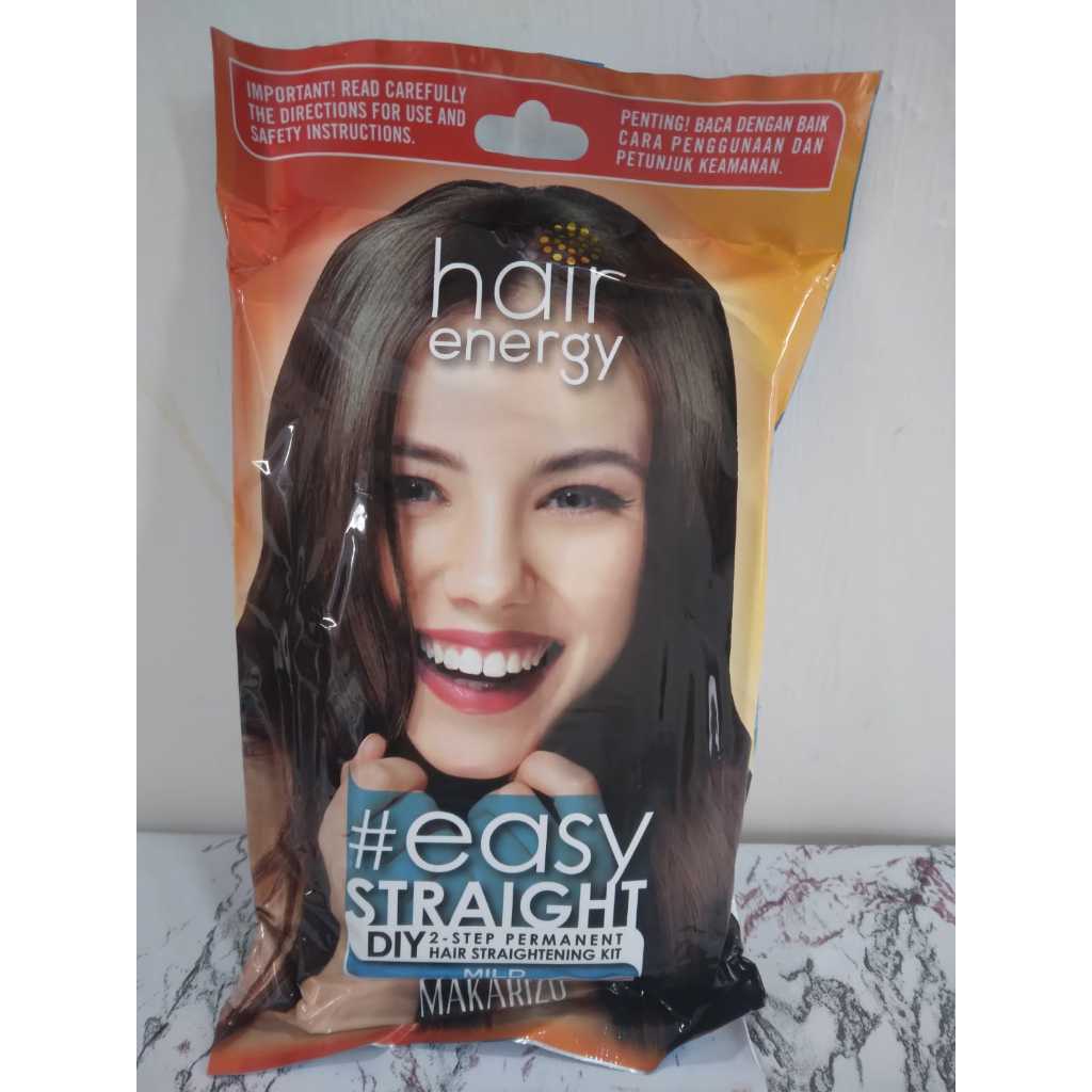 MAKARIZO Hair Energy EASY STRAIGHT MILD 80gr UNTUK RAMBUT KERITING & RUSAK // PELURUS RAMBUT