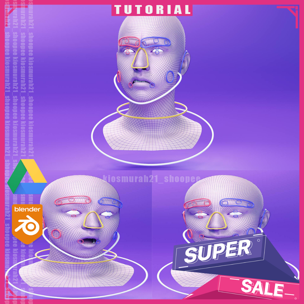 Blender 3D - Face rigging for beginners 3D Blender Tutorial