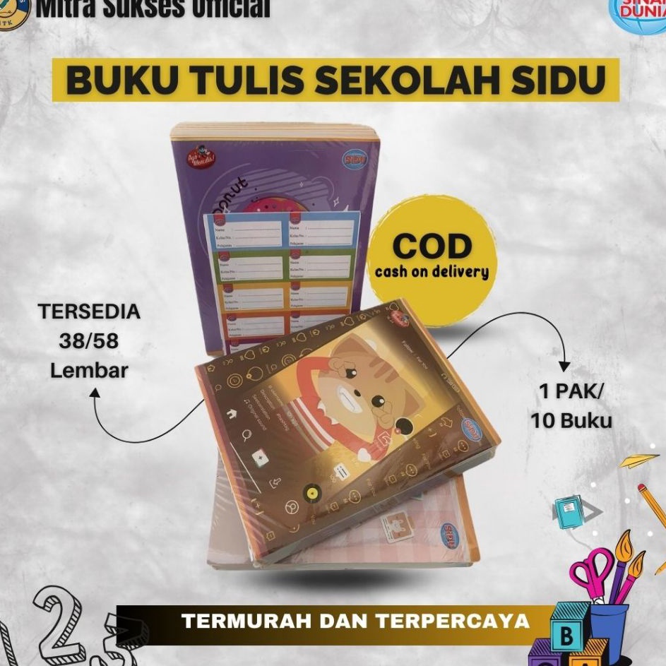

wuReady stock Buku Tulis Sidu 58 lembar 1pack 1 pcs E8