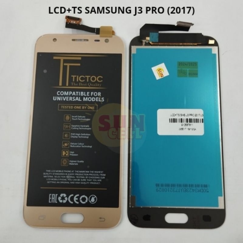 LCD+TS SAMSUNG J3 PRO (2017) (TICTOC) GOLD & BLACK