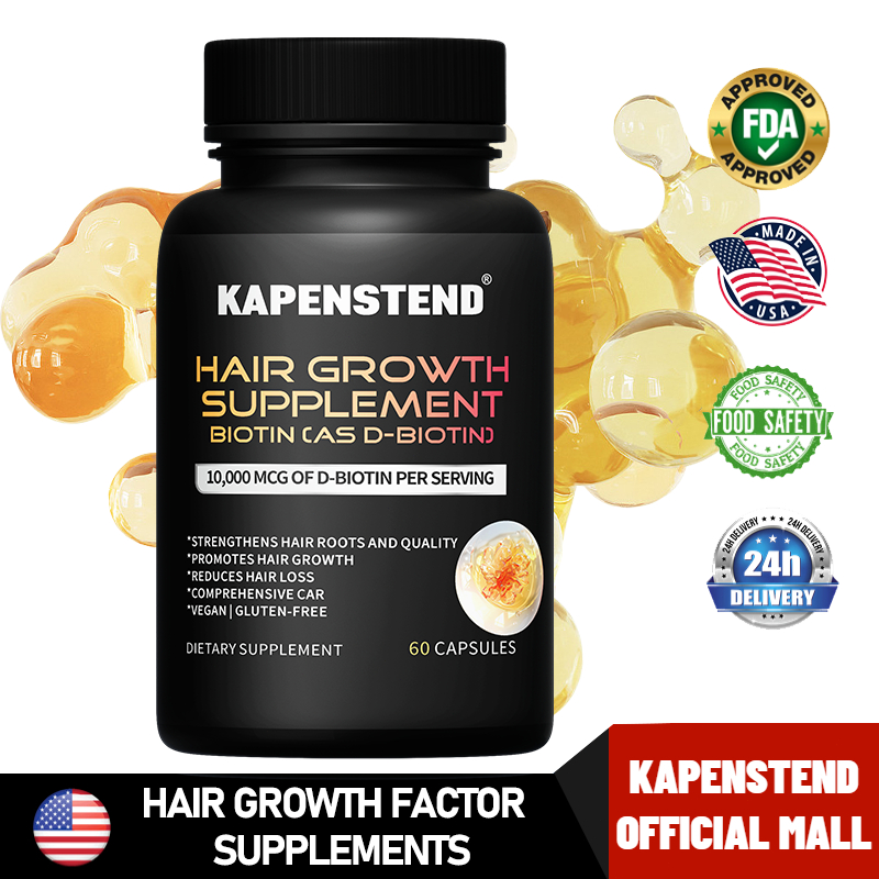 KAPENSTEND Suplemen Biotin Pertumbuhan Rambut, Peningkat Kekebalan Tubuh, Peningkat Pertumbuhan Ramb