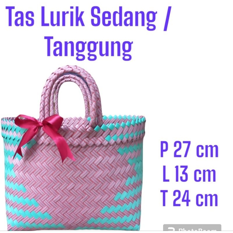 

Ready Stock Tas Anyaman Lurik Ukuran Medium (Sedang) harga grosir murah meriah