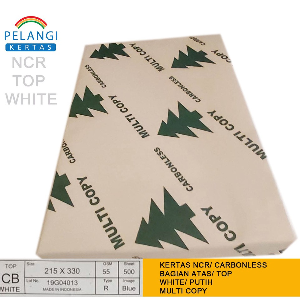 

Super Promo Kertas NCR FolioF4 TOP Putih Bagian Atas 1 Rim Multicopy H1