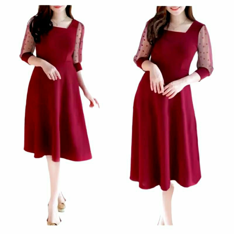 Dtess Baju Casual Mini Drees Wanita Bju Wnta Pesta Gaun Ulang Tahun Perempuan Kekinian Dress Terbaru