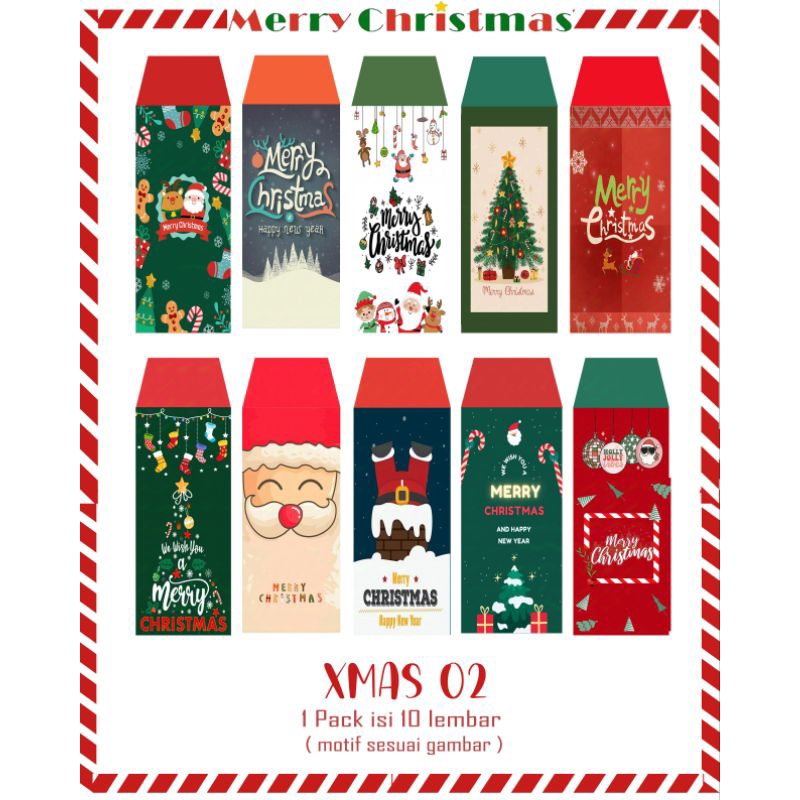 

Amplop Natal / CHRISTMAS ENVELOPE / Angpao Natal / Amplop Merry Christmas (10lbr)