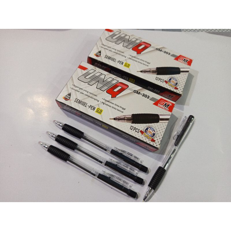 

(1 pak isi 12 pcs) BOLPINT PENCETAN UNIQ