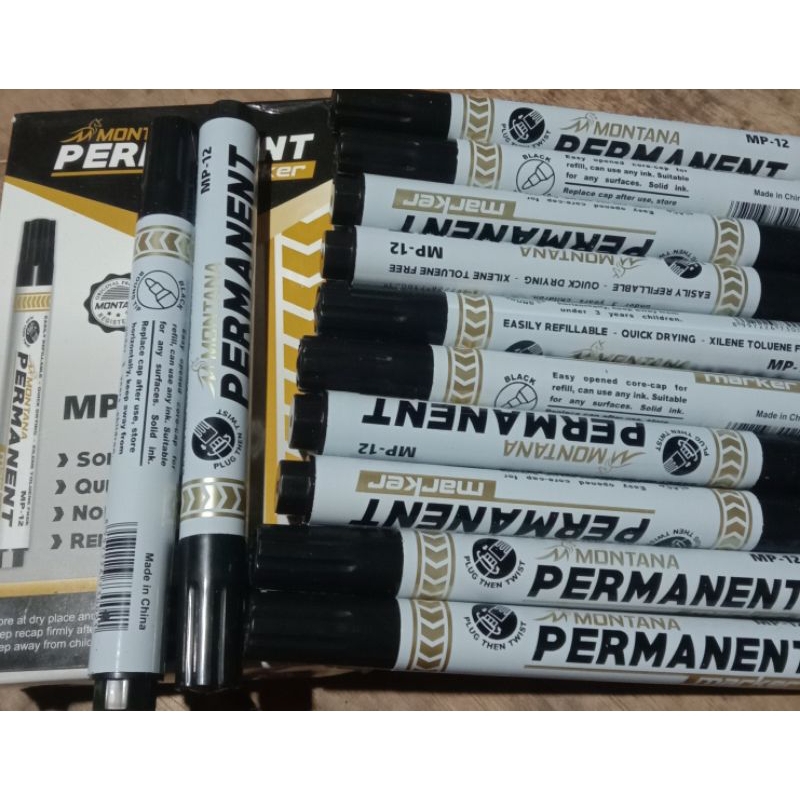 

Spidol Permanen Hitam - Spidol Montana Permanent Mp-12