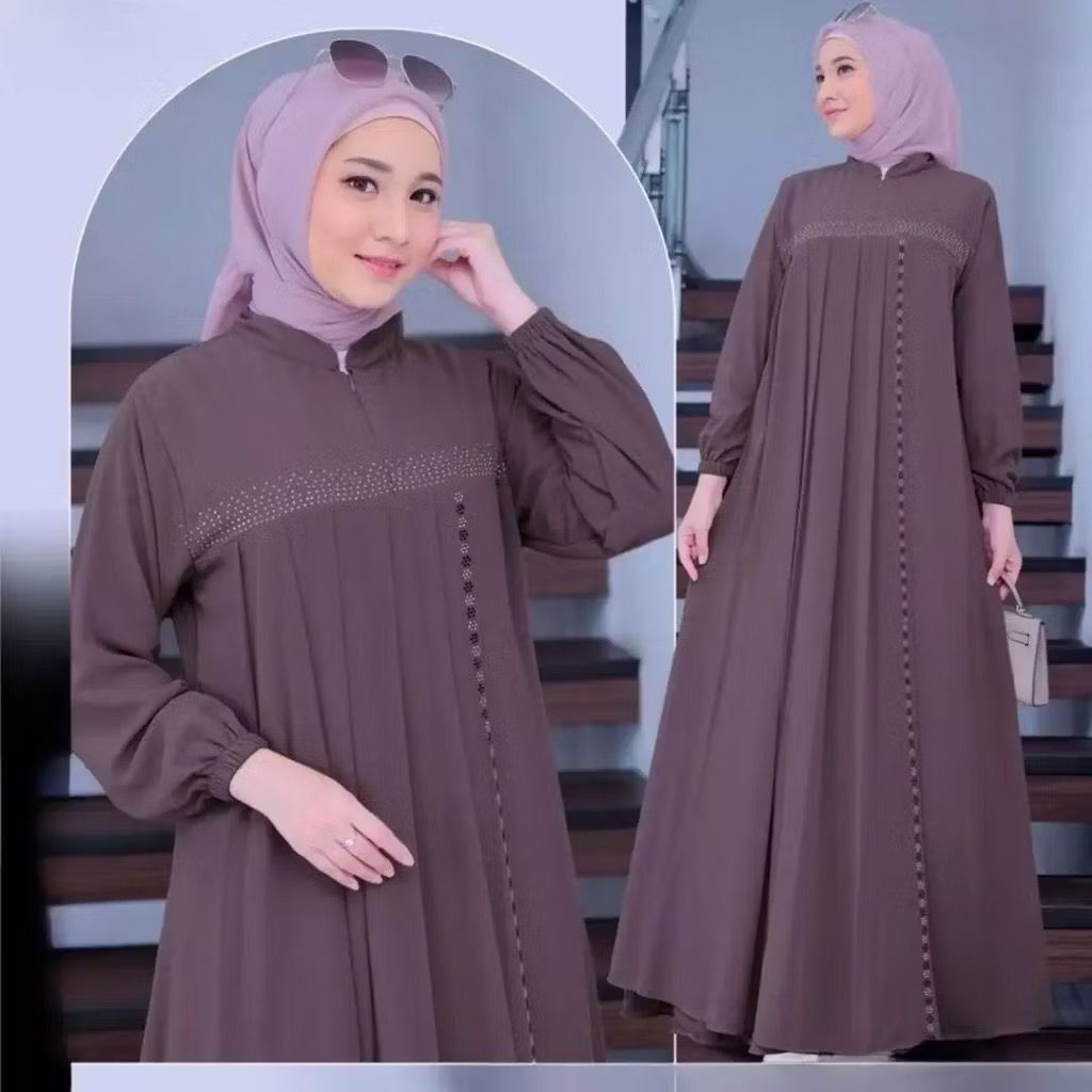 Bj Ghamis Idhul Fitri Jubah Sarii Muslimah Bju Gmis Cod Model Baru Dres Muslimah Idhul Fitri Jubah S