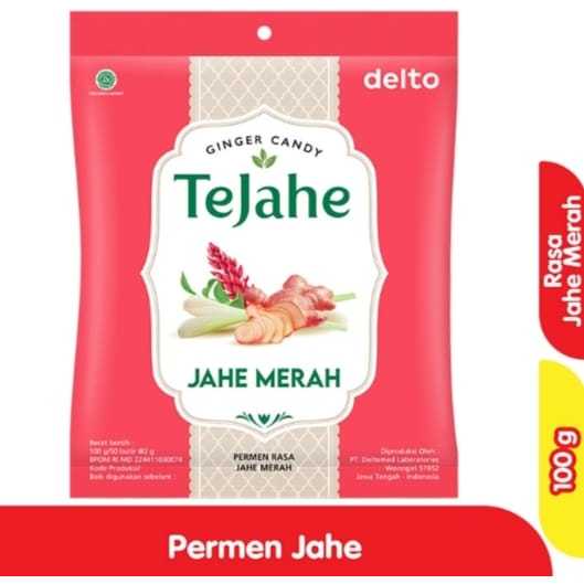 

Tejahe Ginger Candy Jahe Merah 100g @2g x 50 Pcs Tejahe Permen Jahe Merah 100gr 100 gr